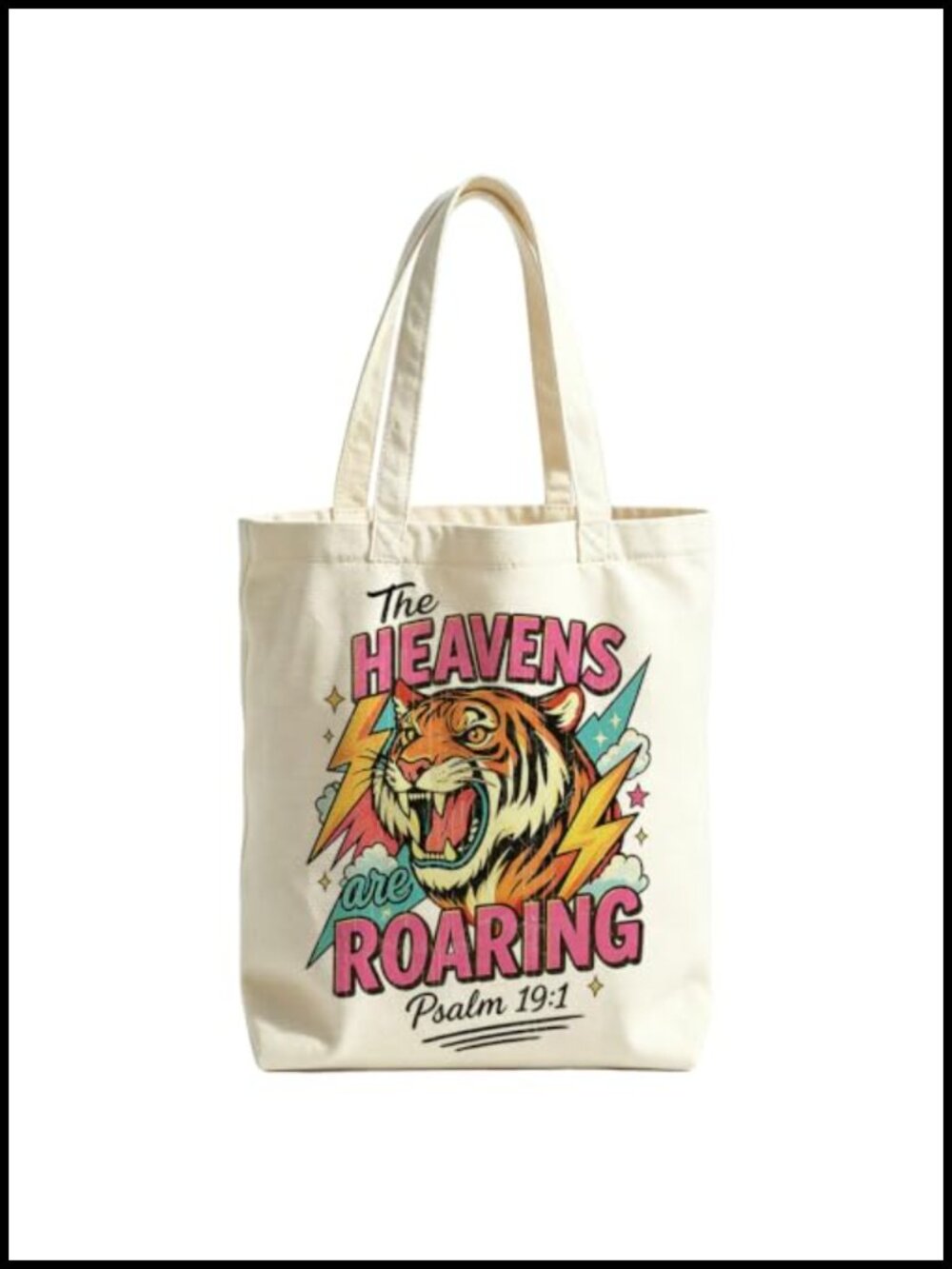 Canvas Tote Bag with Zipper Pocket Reusable Grocery Beach Shopping Bag